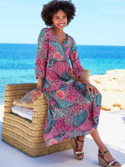 Linea Tesini Robes<Robe imprimée viscose douce et fluide