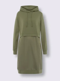 Mandarin Robes<Robe légère mélange de matières tendance