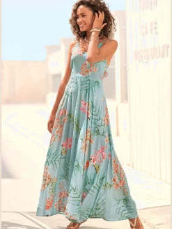 LASCANA Robes<Robe longue belle encolure en v