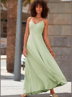 LASCANA Robes<Robe longue belle encolure en v