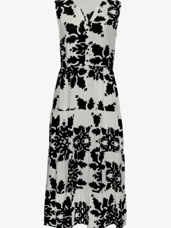 Vivance Robes<Robe longue col v à bordure