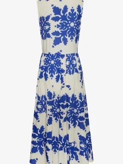 Vivance Robes<Robe longue col v à bordure