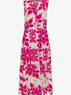 Vivance Robes<Robe longue col v à bordure