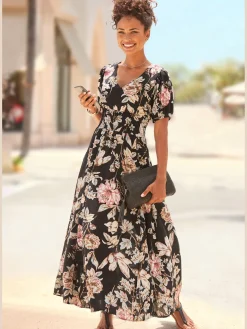 LASCANA Robes<Robe longue col v profond