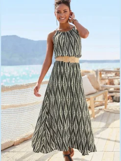 LASCANA Robes<Robe longue encolure américaine