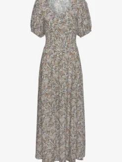 Vivance Robes<Robe longue encolure en v dégagée