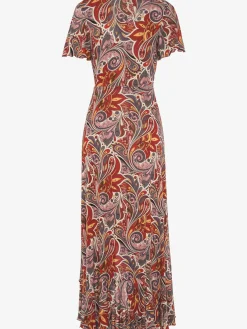 LASCANA Robes<Robe longue encolure en v chevauchante devant