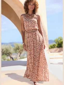 Vivance Robes<Robe longue encolure ronde et au dos dégagées