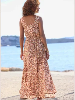 Vivance Robes<Robe longue encolure ronde et au dos dégagées