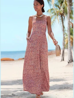 Vivance Robes<Robe longue encolure ronde