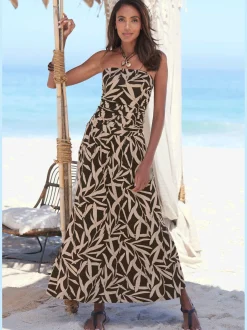 s.Oliver Robes<Robe longue haut doublé froncé sur le côté