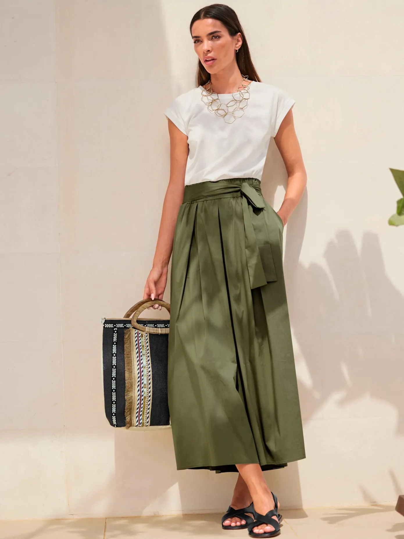 Rick Cardona Robes<Robe longue haut et jupe en différents matériaux