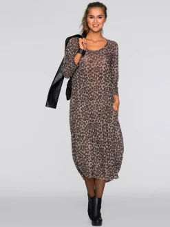 Robes<Robe longue imitation tricot fin