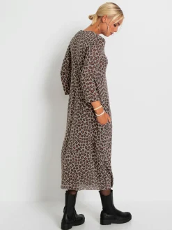 Robes<Robe longue imitation tricot fin