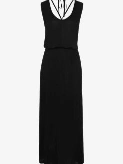 Buffalo Robes<Robe longue larges bretelles et rubans décoratifs dans le cou