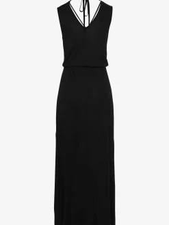 Buffalo Robes<Robe longue larges bretelles et rubans décoratifs dans le cou