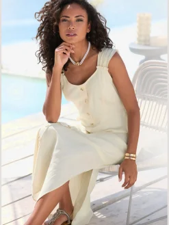 LASCANA Robes<Robe longue robe d'été imprimé avec encolure en v devant