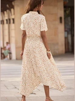 LASCANA Robes<Robe mi-longue col chemisier tendance