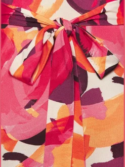 Vivance Robes<Robe mi-longue col chevauchant