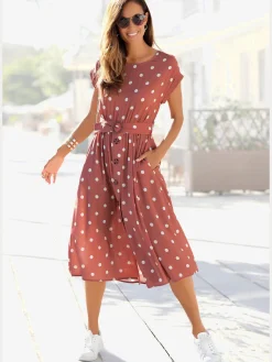 LASCANA Robes<Robe mi-longue encolure haute