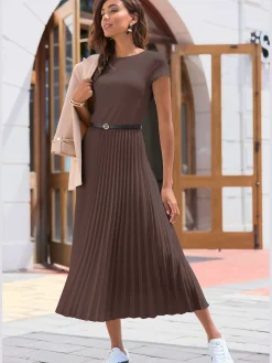 LASCANA Robes<Robe mi-longue encolure ronde