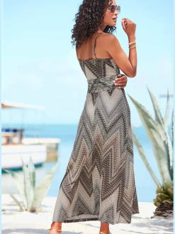 LASCANA Robes<Robe mi-longue encolure ronde