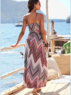 LASCANA Robes<Robe mi-longue encolure ronde