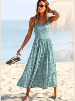 Vivance Robes<Robe mi-longue larges bretelles