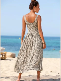 Vivance Robes<Robe mi-longue larges bretelles