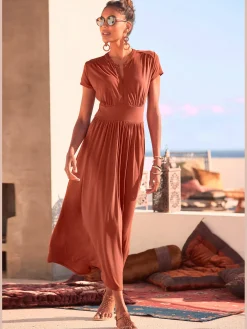 LASCANA Robes<Robe mi-longue minirobe avec glissière devant
