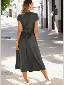 LASCANA Robes<Robe mi-longue minirobe avec glissière devant