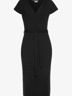 LASCANA Robes<Robe mi-longue robe portefeuille à manches courtes longueur midi