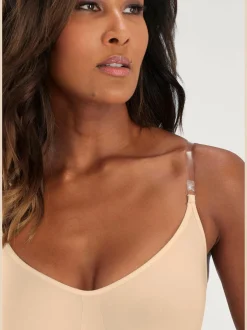 LASCANA Lingerie Gainante|Robes<Robe modelante avec bretelles transparentes