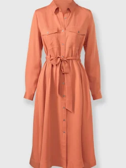 Linea Tesini Robes<Robe tissée ceinture à nouer