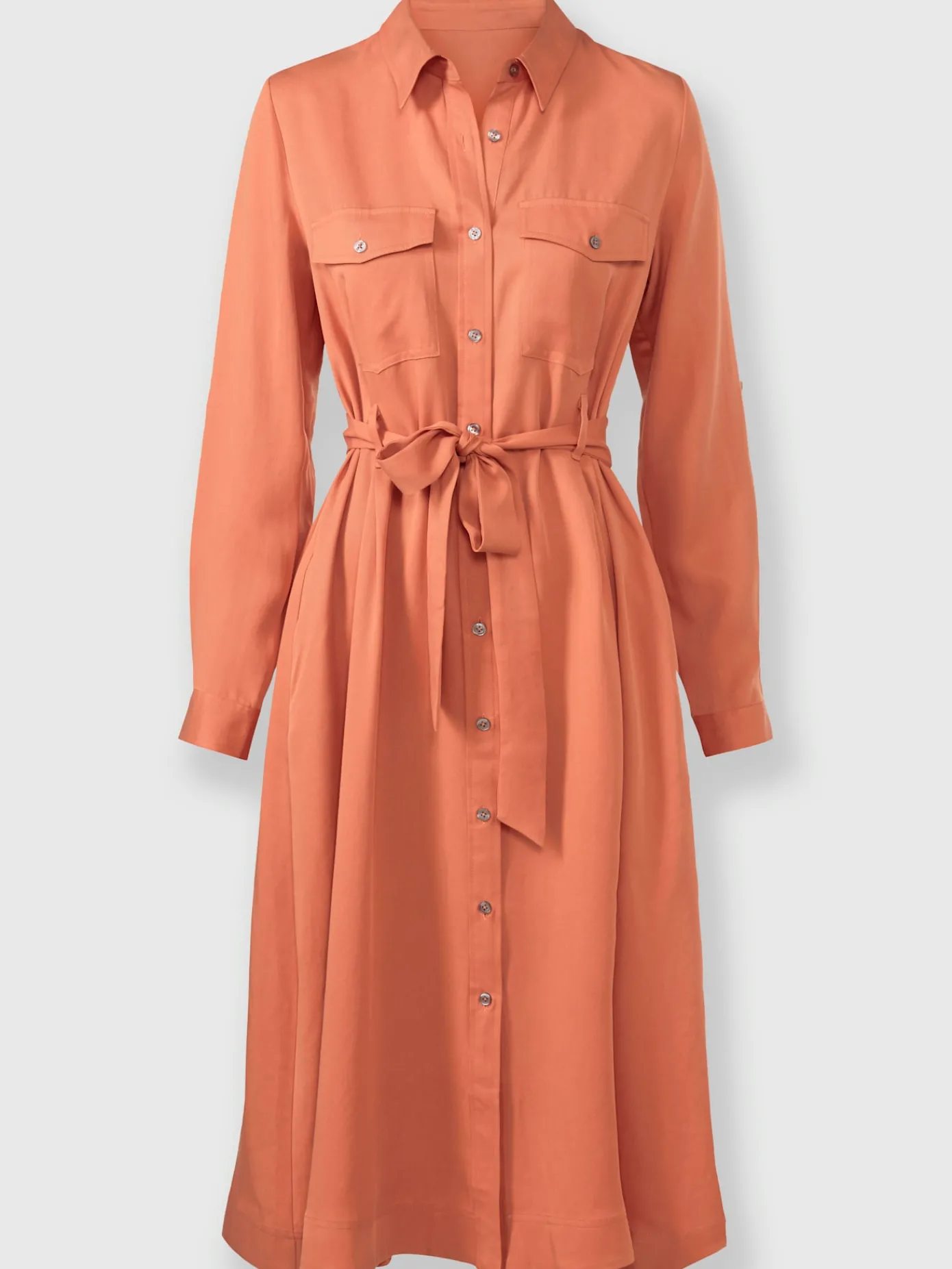 Linea Tesini Robes<Robe tissée ceinture à nouer