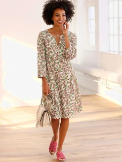 Linea Tesini Robes<Robe tissée imprimé tendance