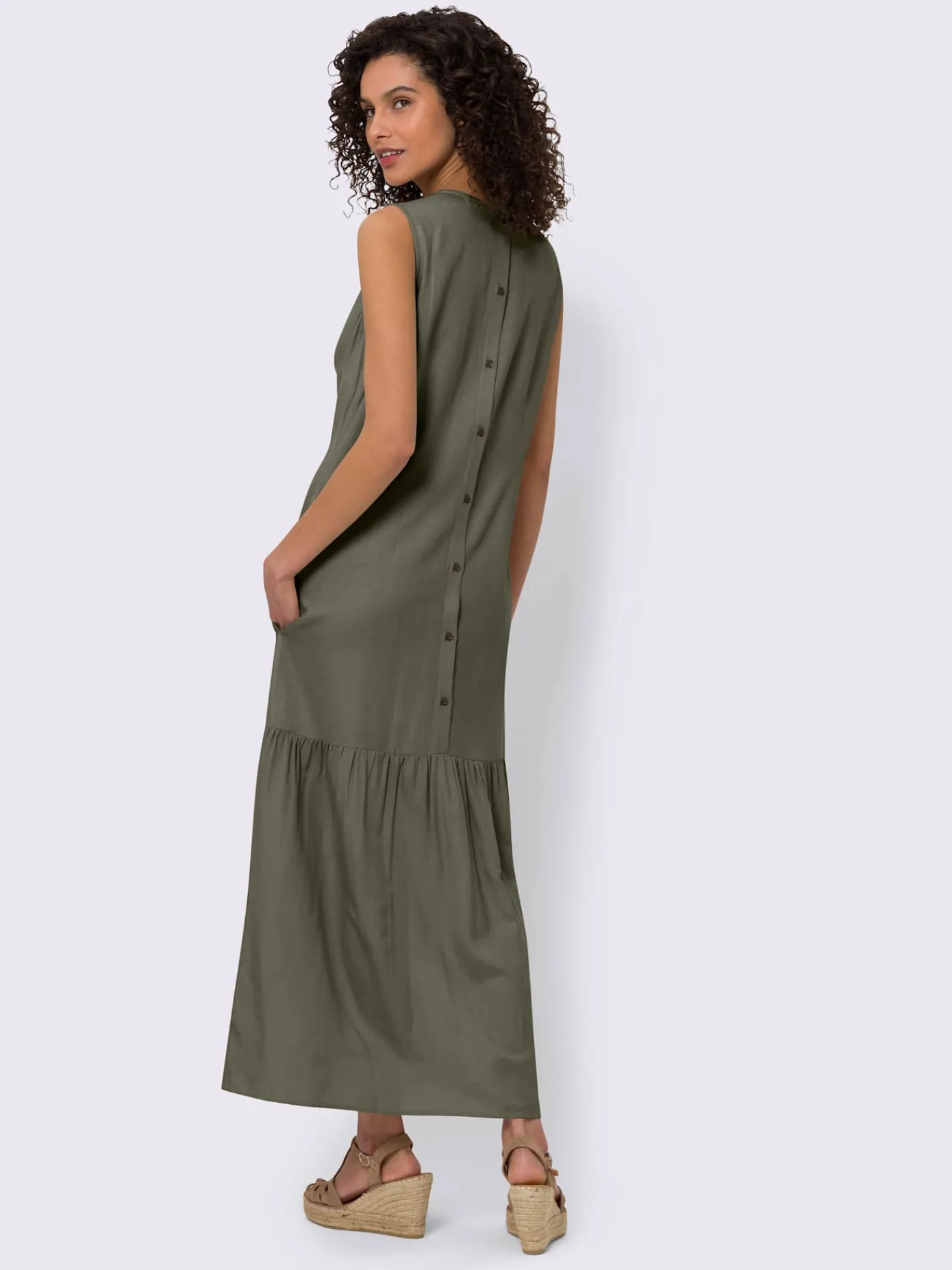 Linea Tesini Robes<Robe tissée patte de boutonnage au dos