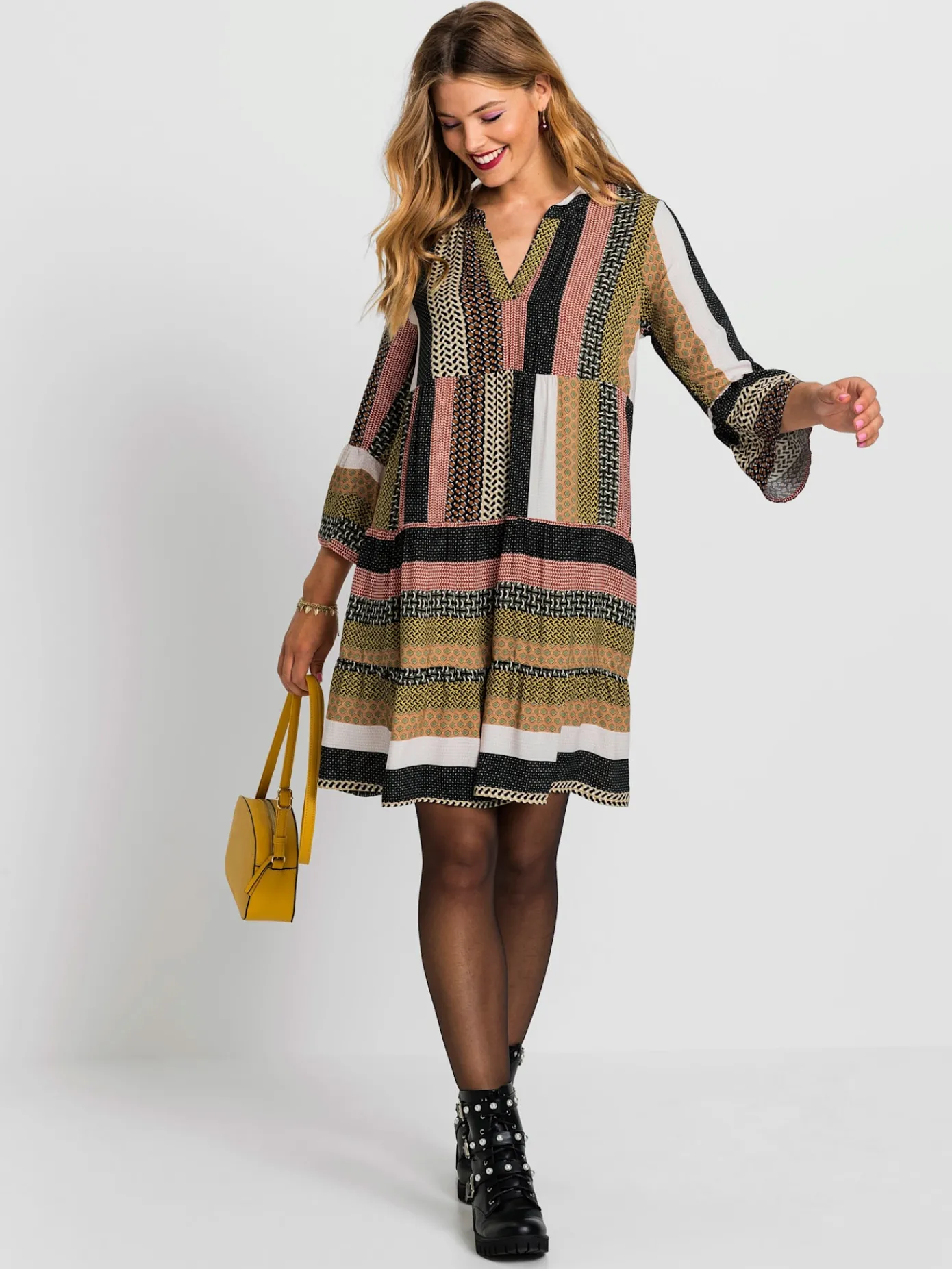 Robes<Robe tissée pure viscose