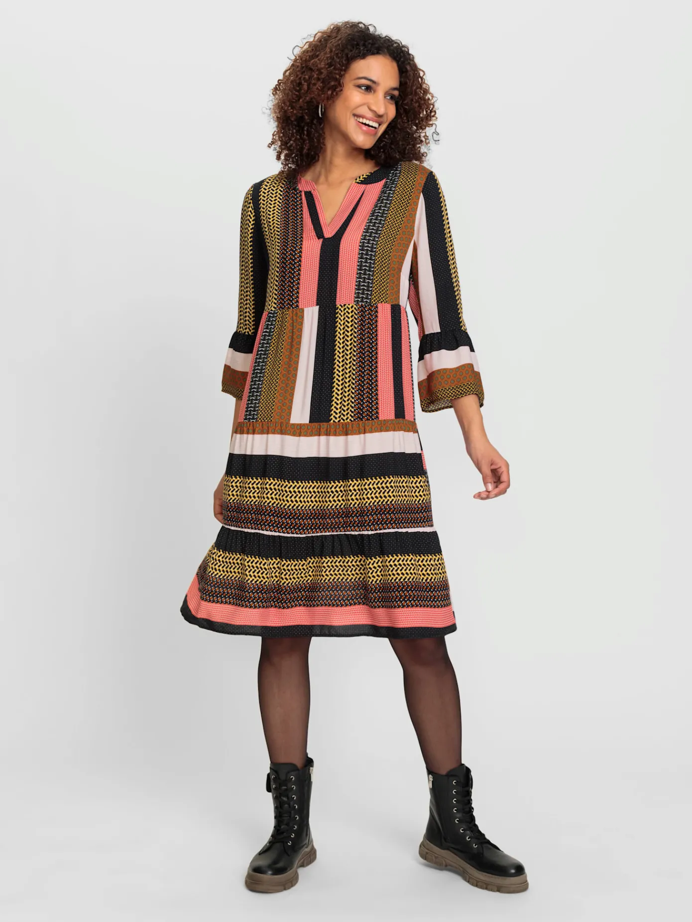 Robes<Robe tissée pure viscose