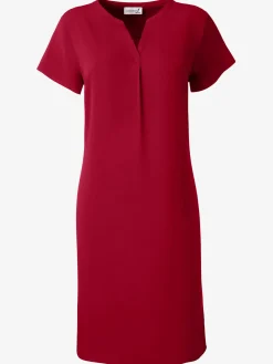 Collection L Robes<Robe évasée manches courtes col rond encolure en v