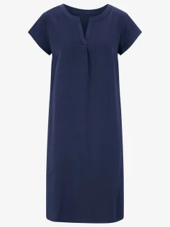 Collection L Robes<Robe évasée manches courtes col rond encolure en v