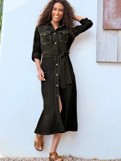 Best Connection Robes<Robe-chemisier pur coton