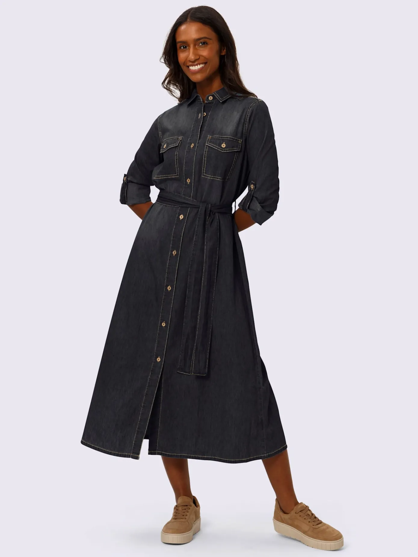 Best Connection Robes<Robe-chemisier pur coton