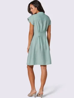 CREATION L PREMIUM Robes<Robe-chemisier qualité tissée