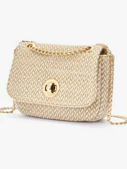 Vivance Maroquinerie<Sac en bandoulière petite poche intérieure avec glissière en imitation raphia