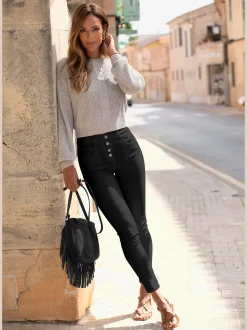 LASCANA Maroquinerie<Sac en bandoulière sac à main au look western tendance en synthétique velours