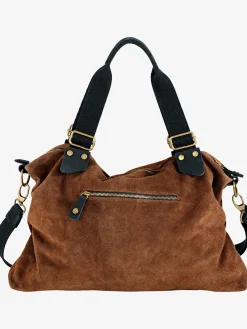 Maroquinerie<Sac franges et effet bicolore