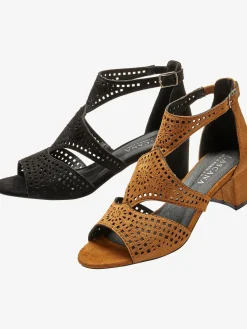 LASCANA Sandales<Sandales à brides découpes tendance et talon bottier confortable