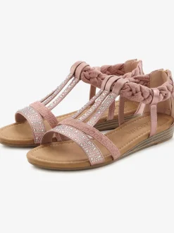 LASCANA Sandales<Sandales d'été avec petites pierres brillantes tendance