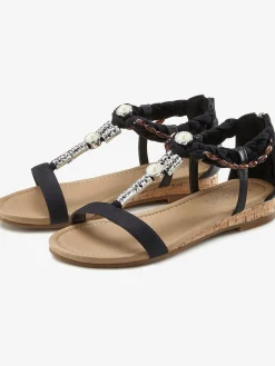 LASCANA Sandales<Sandales éléments décoratifs tendance et petit talon compensé confortable